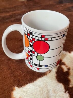 Frank Lloyd Wright Coonley Playhouse inspired mug— Vintage Architecture; MCM